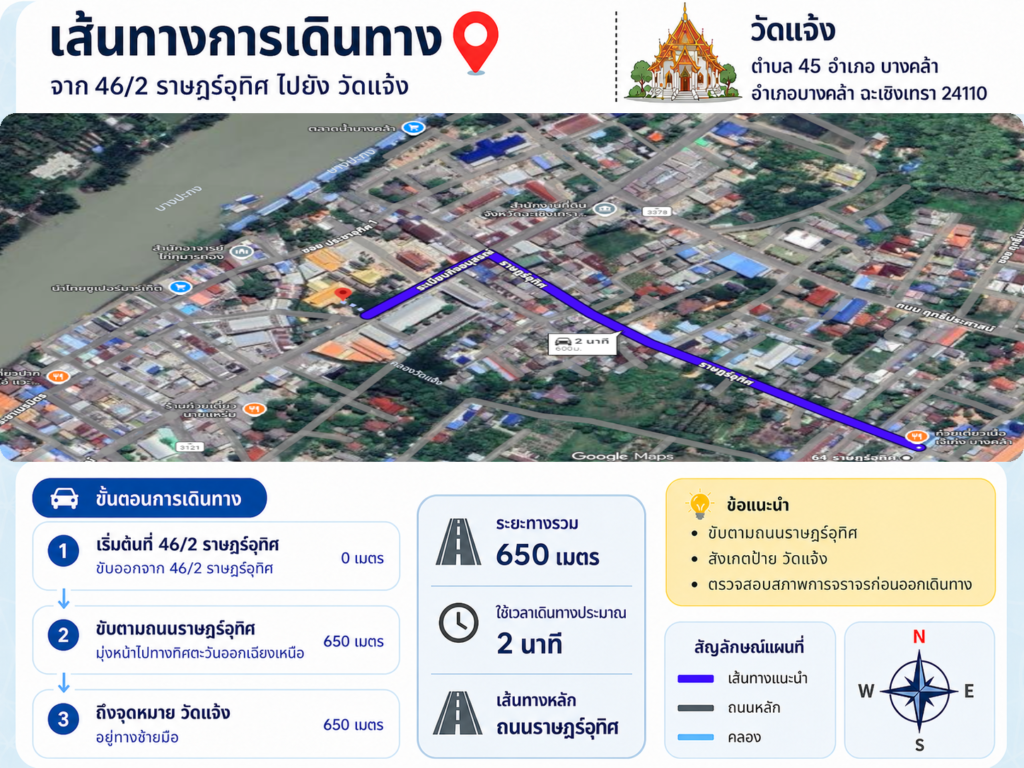 Route Infographic 46 2 To Wat Chaeng Map Replaced 1024x768